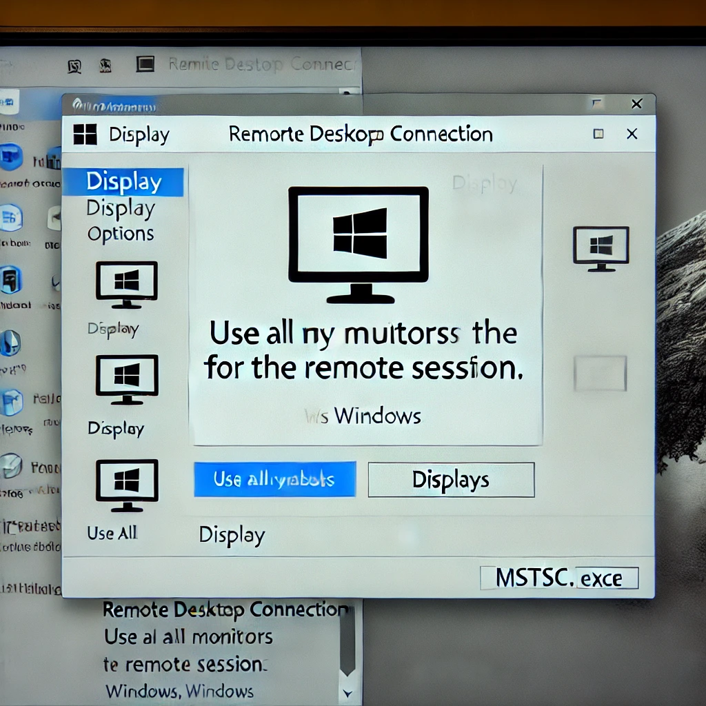 Display tab with 'Use all monitors' checkbox highlighted